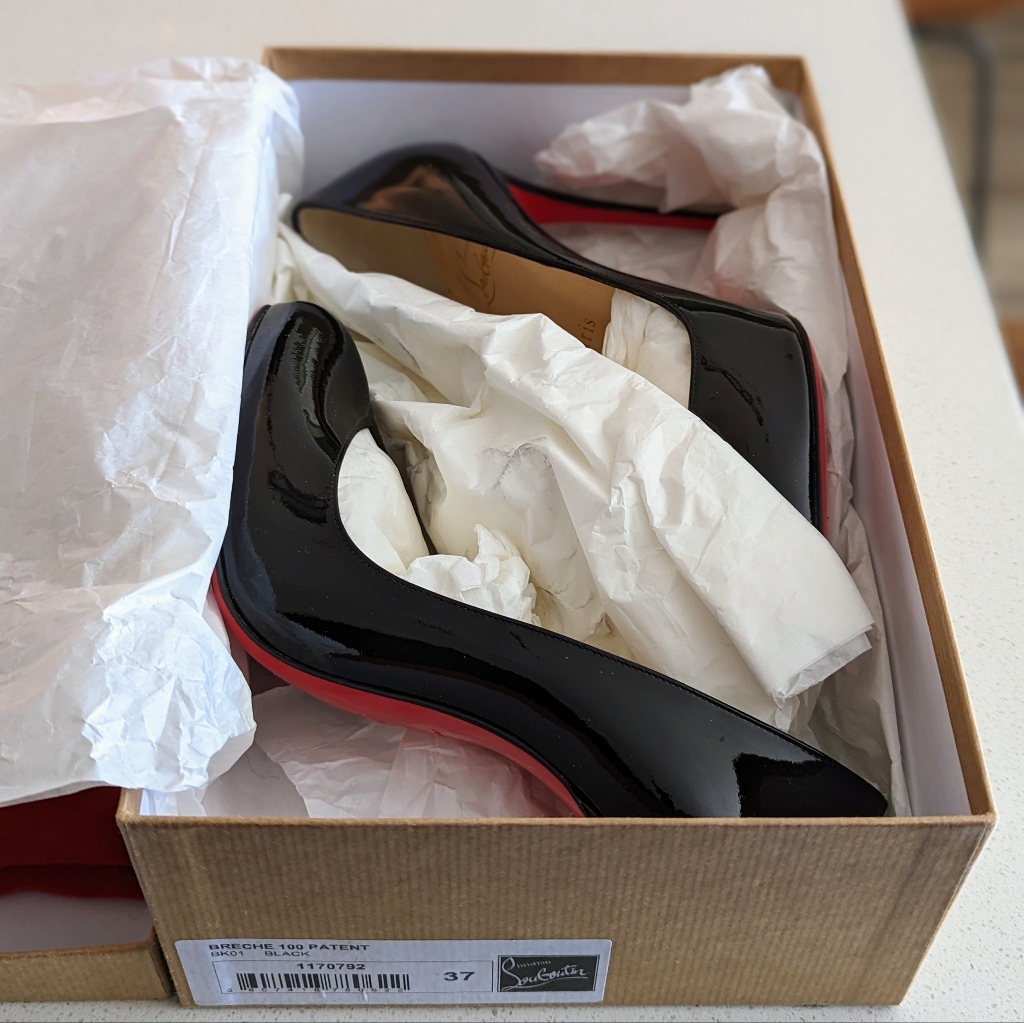 Christian Louboutin Patent Breche 100 Pumps